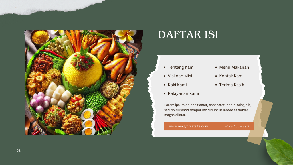 daftar isi resep makan enak